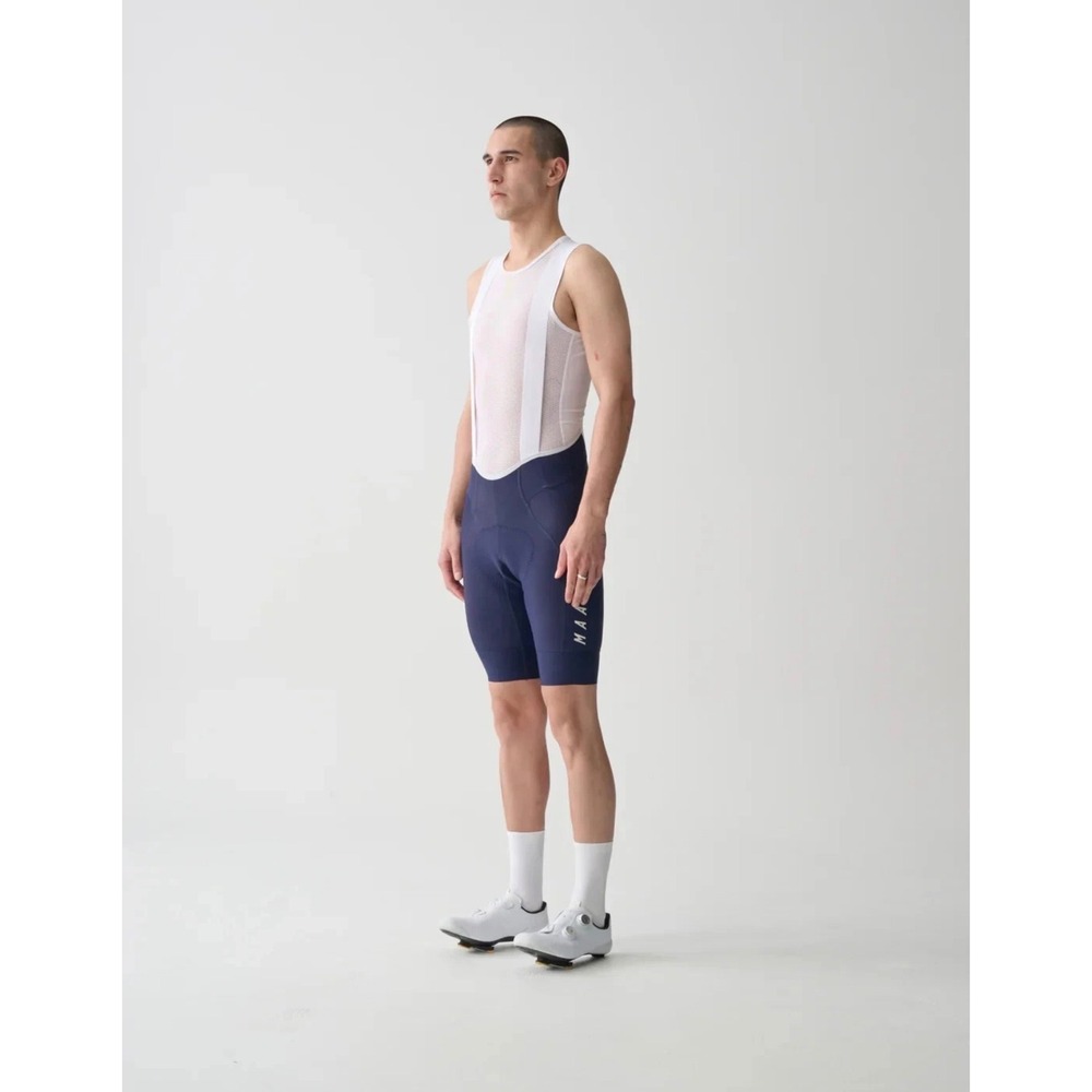 MAAP mens Navy Blue‎ Cycling Bib Shorts with Reflective Accents